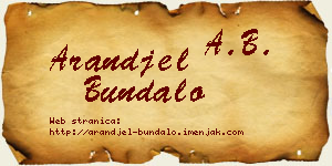Aranđel Bundalo vizit kartica